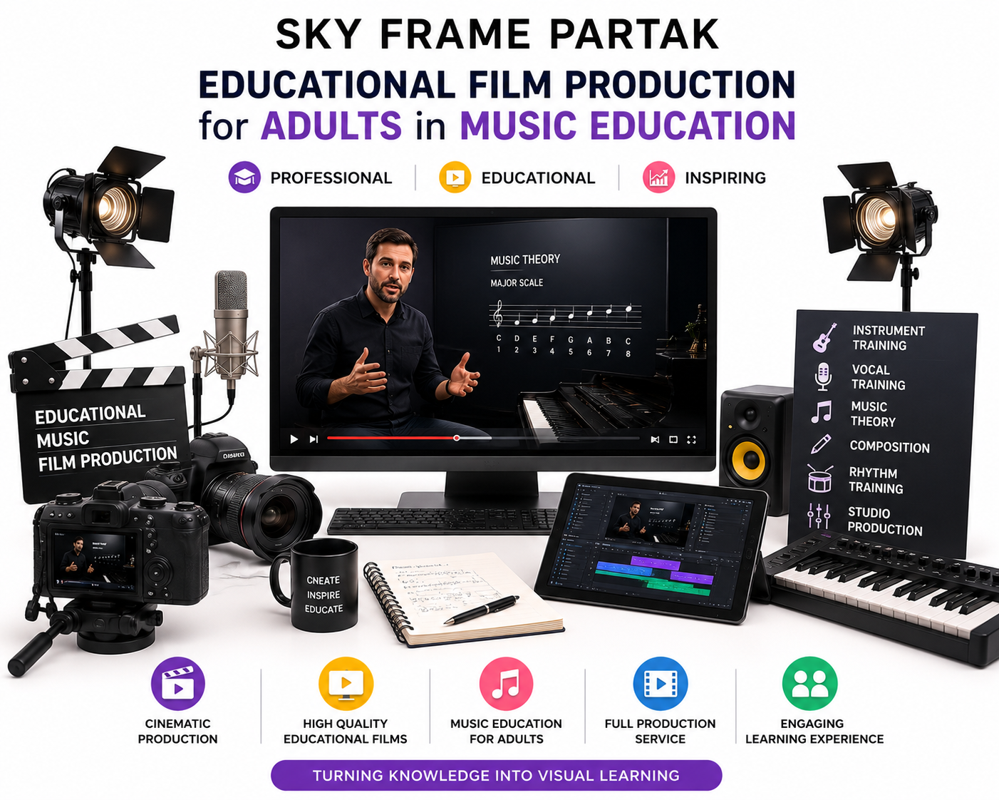 Produce Professional Music Education Through Cinematic Learning